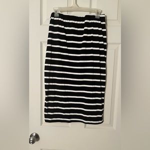 Striped, dark blue, 2 piece set. Skirt & Top